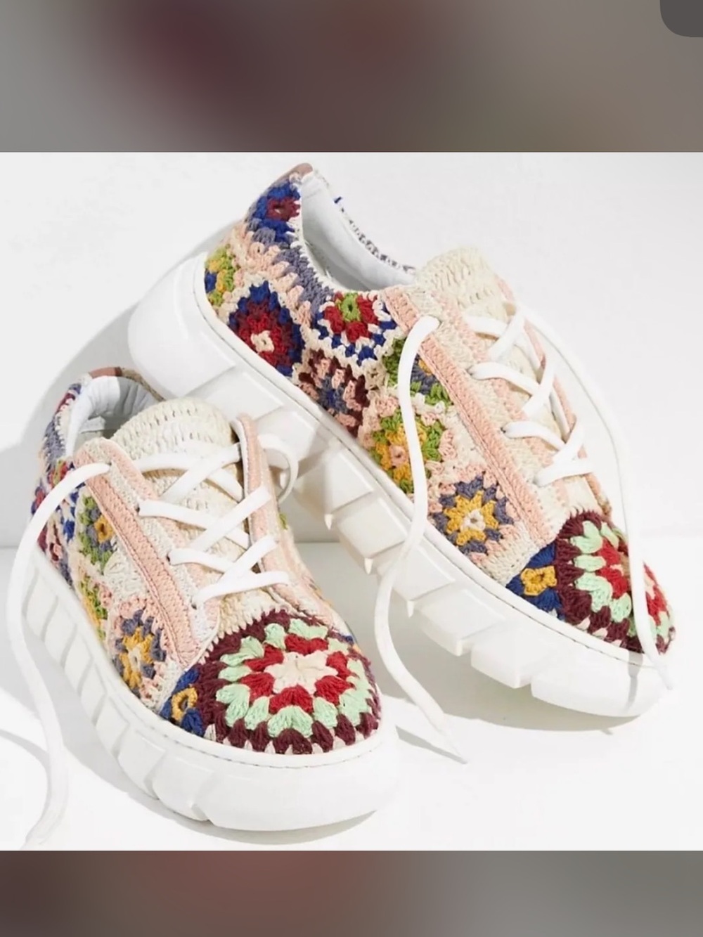 FREE PEOPLE  CATCH ME IF YOU CAN CROCHET SNEAKERS …brand new….size 36 or size 6